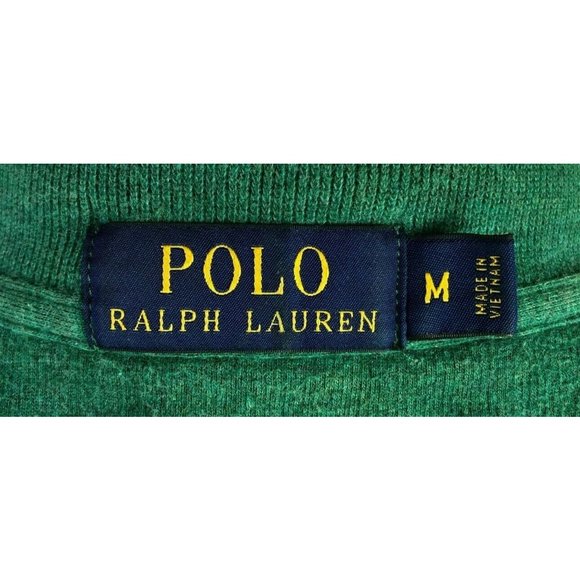 Polo Ralph Lauren 1/2 Half Zip French Rib Pullover Sweater Green Size M - Picture 7 of 9